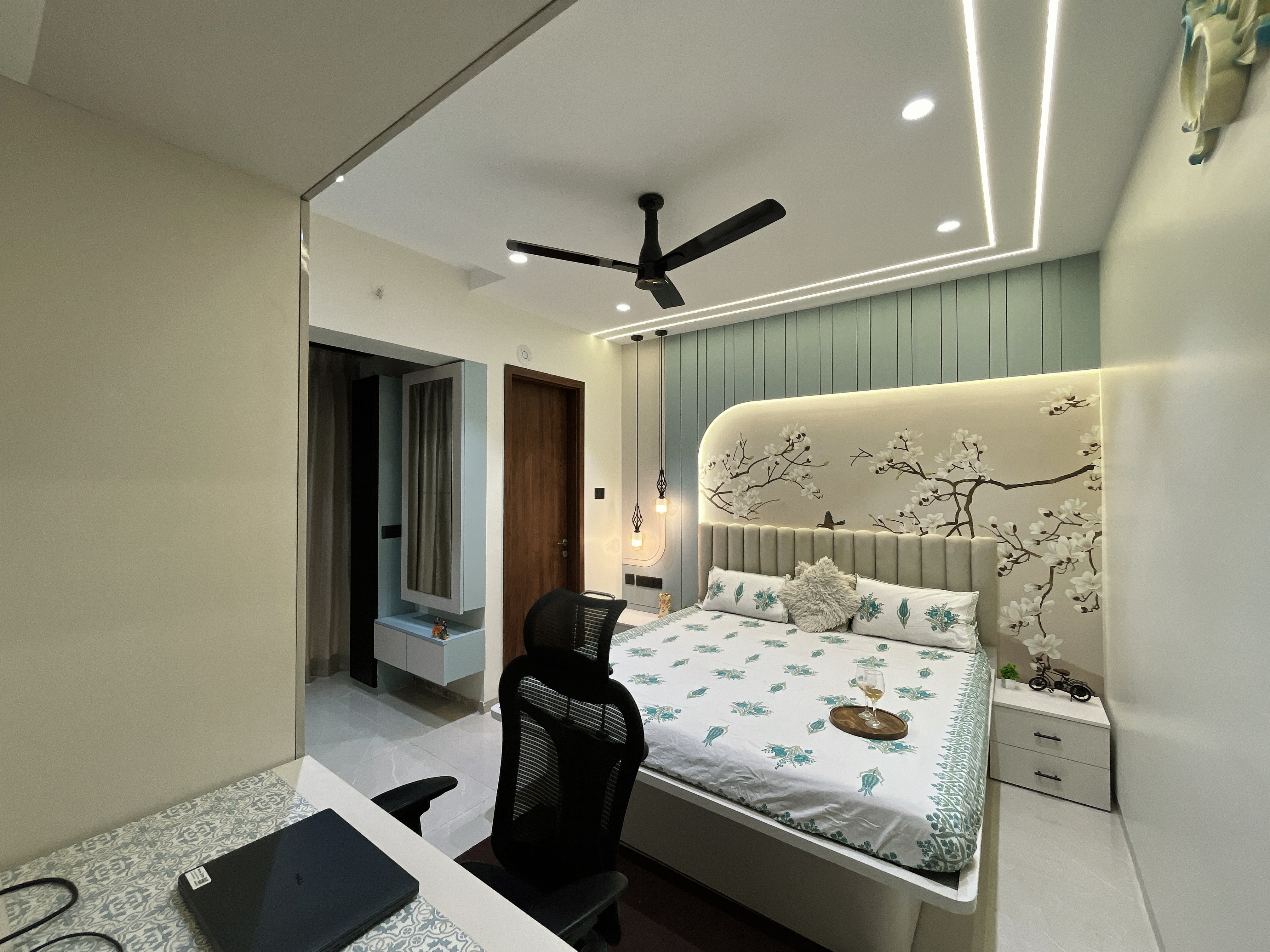 Ashtikar Residence master bedroom interior